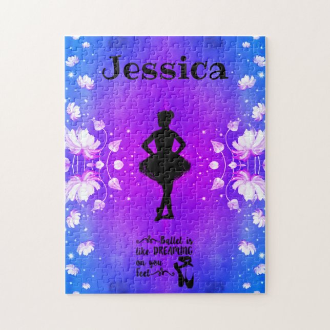 Elegantes Tanzpuzzle mit dem Namen des Tänzers Puzzle (Vertikal)