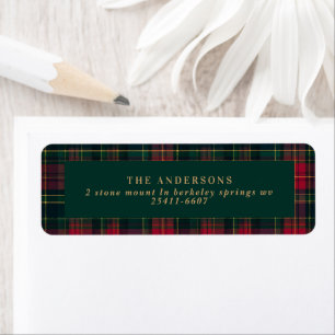 Elegantes Tartan-Karo-Familien-Weihnachten