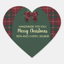 Elegantes Tartan-Karo-Weihnachts-Party-Herz