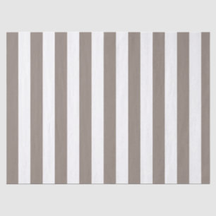 Elegantes Taupe- und Weiß-Streifenmuster Seidenpapier