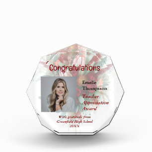 Elegantes Teacher Apprecife Award Foto