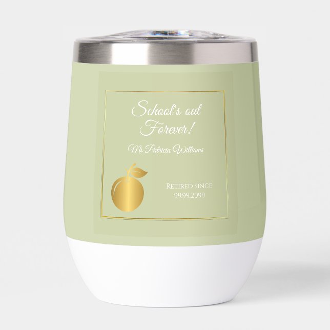 Elegantes Teachers Golden Pastel Retirement Party (Vorderseite)