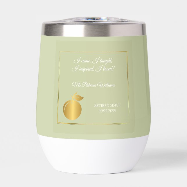 Elegantes Teachers Golden Pastel Retirement Party (Vorderseite)