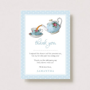 Elegantes Teacups Baby Dusche Tee Party Dankeskarte
