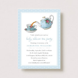 Elegantes Teacups Baby Dusche Tee Party Einladung