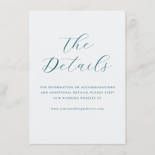 Elegantes Teal-Schriftdesign Begleitkarte