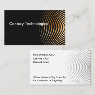 Elegantes Technologie-Thema Modern Minimalistisch Visitenkarte
