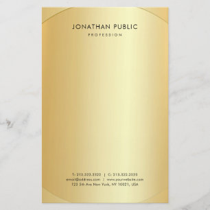 Elegantes Template Gold Modernes Minimalistisches  Briefpapier