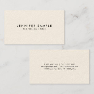 Elegantes Template Luxury Signature Cream Paper Visitenkarte