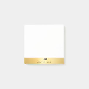 Elegantes Template Modernes Professionelles Gold-L Post-it Klebezettel