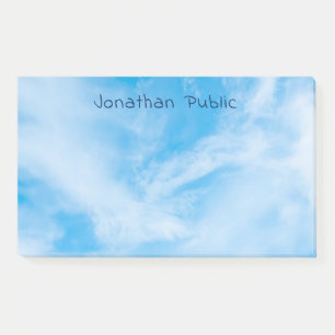 Elegantes Template White Clouds Blue Sky Moderne Post-it Klebezettel