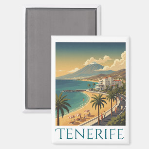 Elegantes Tenerife Kanarische Inseln Vintage Reise Magnet