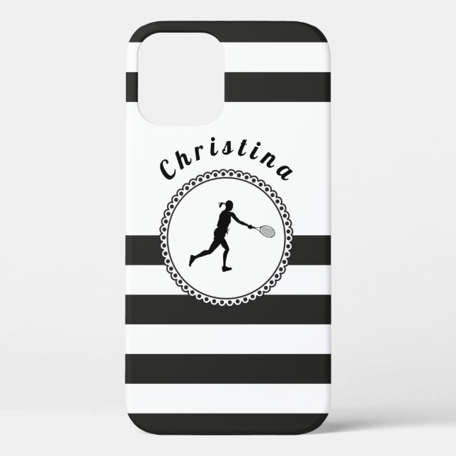 Elegantes Tennis Design Sportthema Girls Name Spaß Case-Mate iPhone Hülle (Rückseite)