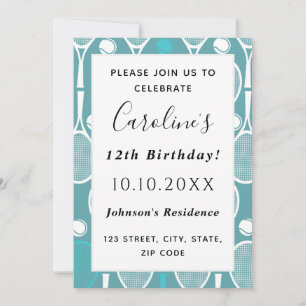 Elegantes Tennis Rackets & Balls Hübsches Sportthe Einladung