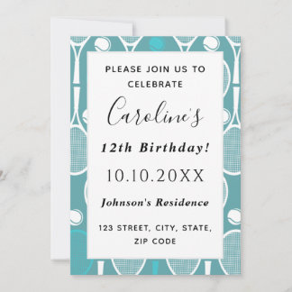 Elegantes Tennis Rackets & Balls Hübsches Sportthe Einladung