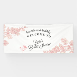 Elegantes Tequila Pink Fun Brautparty Willkommen Banner