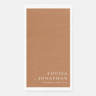 Elegantes Terrakotta-Trend Minimalist Chic Custom Serviette