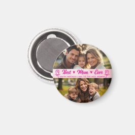 Elegantes Textfoto zum Muttertag Wasserfarbe Rosa Magnet