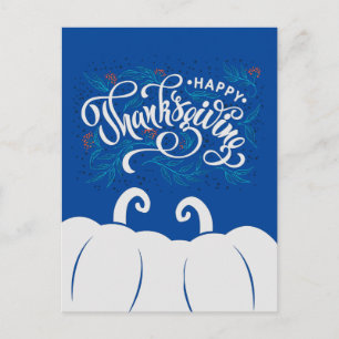 Elegantes Textglücksgeschenk mit Niedlichem Pumpki Postkarte