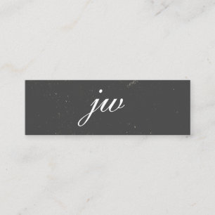 Elegantes Texturmonogramm Mini Visitenkarte
