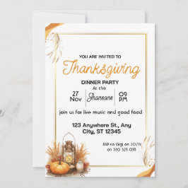 Elegantes Thanksgiving-Dinner  Einladung