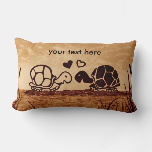 Elegantes Thema LIEBE Custom Lumbar Pillow Lendenkissen (Vorderseite)