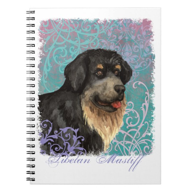 Elegantes Tibetan-Mastiff-Notebook Notizblock (Vorderseite)