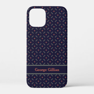 elegantes, tiefblaues Muster Case-Mate iPhone Hülle