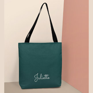 Elegantes, tiefes Türkis, personalisierte Signatur