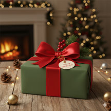 Elegantes tiefes Waldgrün-Weihnachtspapier