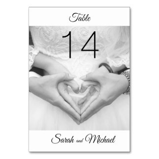 Elegantes traditionelles Foto Hochzeitstisch Tischnummer