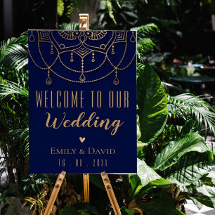 Elegantes, traditionelles indisches Design Willkom Poster