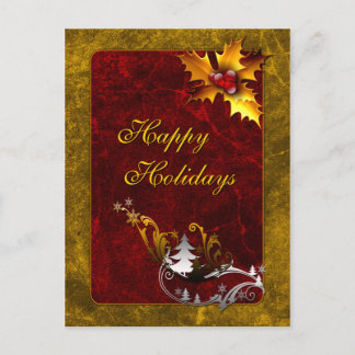 Elegantes traditionelles Weihnachtsdesign Feiertagspostkarte