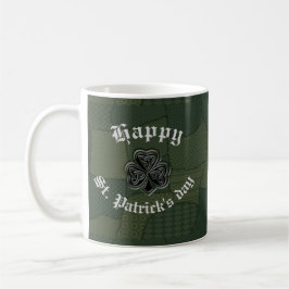 Elegantes trendiges Irish Kleeblatt Patchwork Tasse