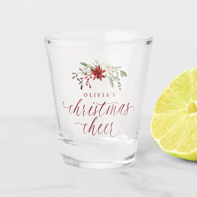 Elegantes trendiges lustiges Weihnachtsgeschenk Schnapsglas (Vorderseite)