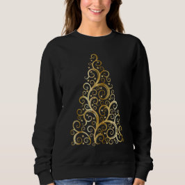 Elegantes trendy Golden Christmas Tree Sweatshirt