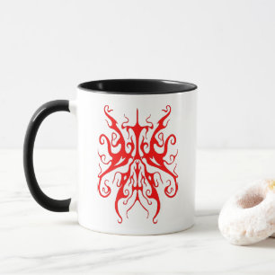 Elegantes Tribal Tattoo Design - rot Tasse