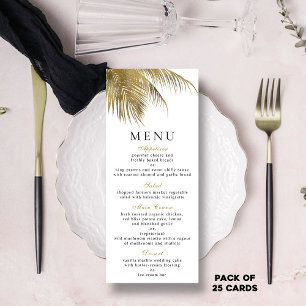 Elegantes Tropical Palm Tree Beach Wedding Menü