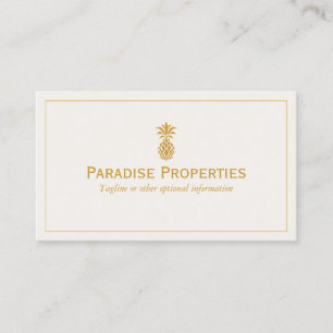 Elegantes Tropisches Ananas-Logo Visitenkarte