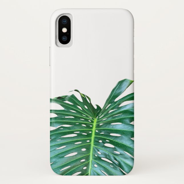 Elegantes tropisches Dschungelblatt aus Palmblätte Case-Mate iPhone Hülle (Rückseite)
