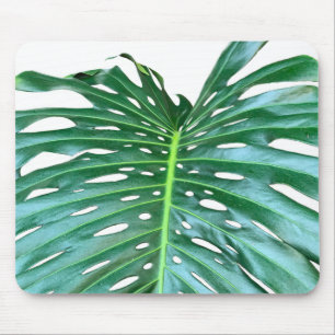 Elegantes tropisches Dschungelblatt aus Palmblätte Mousepad