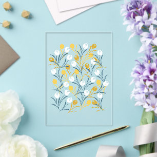 Elegantes Tulpen-Blumenmuster  Acryleinladungen