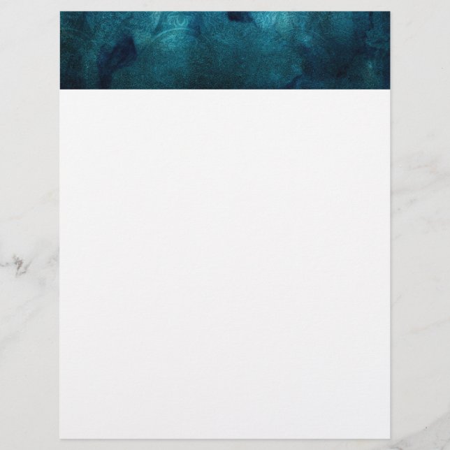 Elegantes Türkis Mandala Wasserfarbenes Muster (Vorderseite)