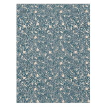 Elegantes türkisfarbenes botanisches Swirl-Muster 