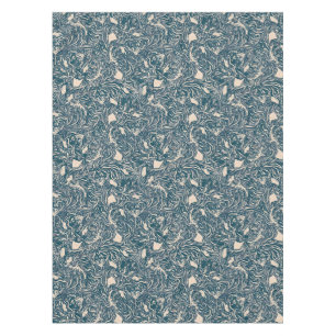 Elegantes türkisfarbenes botanisches Swirl-Muster Tischdecke
