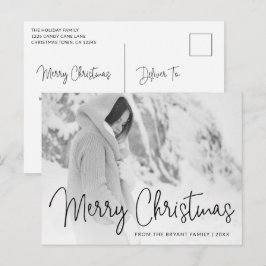 Elegantes Typografisches Foto Elegant Feiertagspostkarte