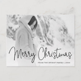 Elegantes Typografisches Foto Elegant Feiertagspostkarte