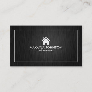 Elegantes u. modernes schwarzes und silbernes visitenkarte