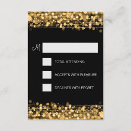 Elegantes UAWG Party Glitzern Gold RSVP Karte