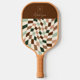 Elegantes überprüftes Personalisiertes Monogramm Pickleball Schläger